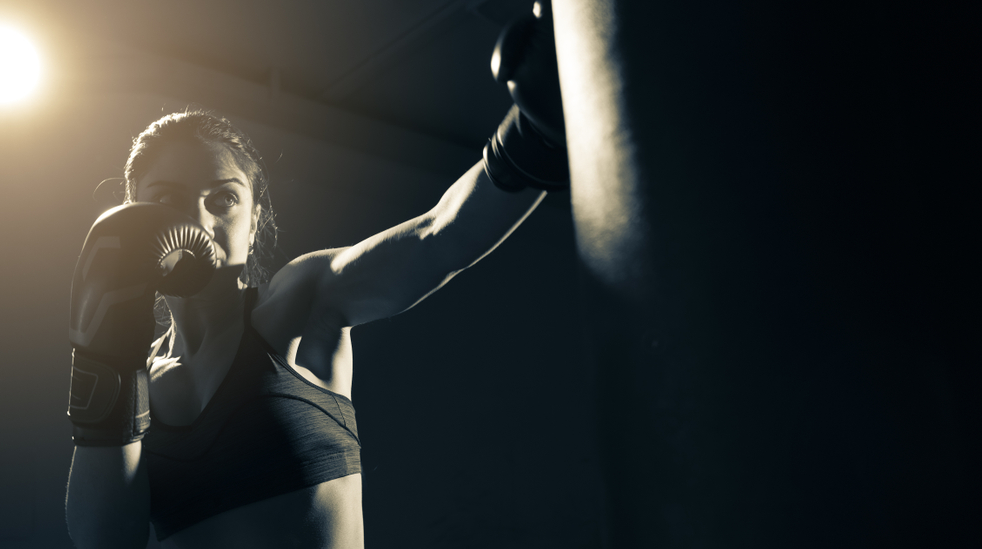 female fitness boxing training hammond